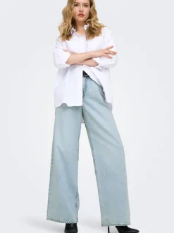 ONLSILKY Hohe Taille Weiter Beinschnitt Jeans