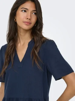 ONLTIRI-GOA Leinen Kurzes Kleid