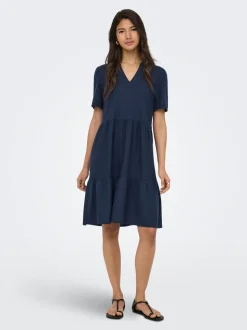 ONLTIRI-GOA Leinen Kurzes Kleid