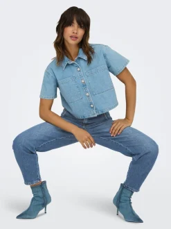 ONLTROY Hohe Taille Karotte Knöchellang Jeans
