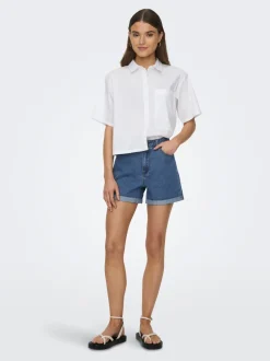 ONLVEGA Hohe Taille Normal geschnitten Jeans-Shorts