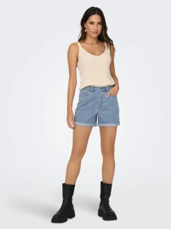 ONLVEGA Hohe Taille Normal geschnitten Jeans-Shorts