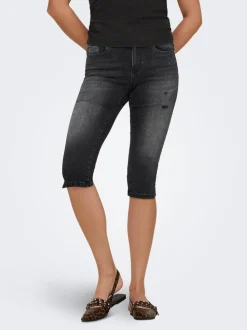 ONLWAUW Mittlere Taille Normal geschnitten Caprihose