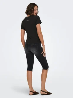 ONLWAUW Mittlere Taille Normal geschnitten Caprihose