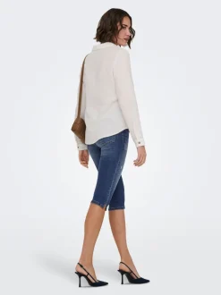 ONLWAUW Mittlere Taille Normal geschnitten Caprihose