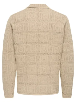 ONSBART Gestricktes Poloshirt