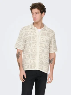 ONSBART Gestricktes Poloshirt