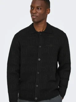 ONSBART Gestricktes Poloshirt