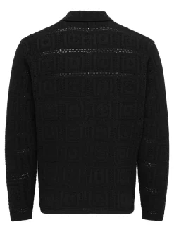 ONSBART Gestricktes Poloshirt