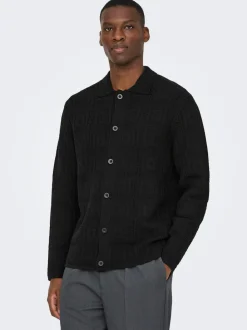 ONSBART Gestricktes Poloshirt