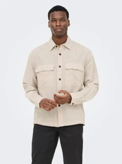 ONSCAIDEN Leinen Overshirt