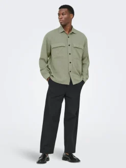 ONSCAIDEN Leinen Overshirt