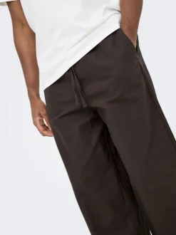 ONSDAVES Weiter Beinschnitt Leinen Hose