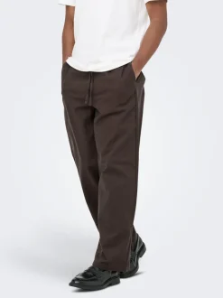 ONSDAVES Weiter Beinschnitt Leinen Hose