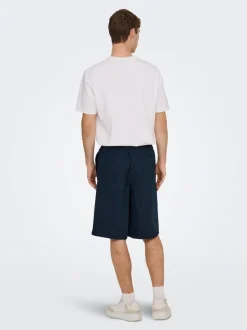 ONSDAVES Weiter Beinschnitt Leinen Shorts