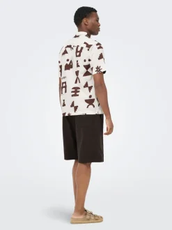 ONSDAVES Weiter Beinschnitt Leinen Shorts