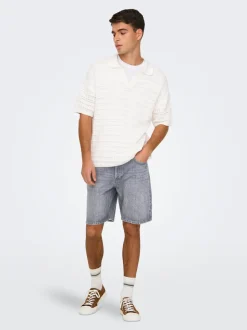 ONSEDGE Mittlere Taille Gerade geschnitten Shorts
