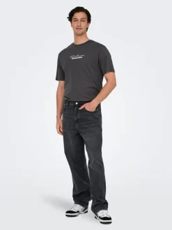ONSFADE Hohe Taille Locker geschnitten Jeans