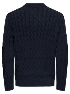 ONSKICKER Gestricktes Poloshirt