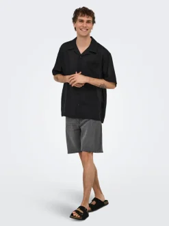 ONSLAURENCE Leinen Hawaii-Hemd