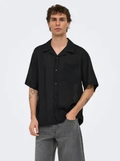 ONSLAURENCE Leinen Hawaii-Hemd