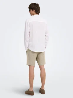 ONSLINUS Normal geschnitten Leinen Shorts