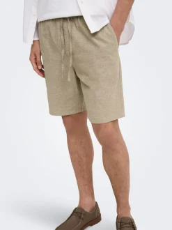 ONSLINUS Normal geschnitten Leinen Shorts
