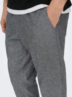 ONSLINUS Verjüngt Leinen Jogginghose