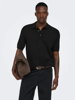 ONSLOUI Gestricktes Poloshirt