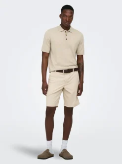 ONSLOUI Gestricktes Poloshirt
