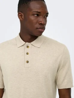 ONSLOUI Gestricktes Poloshirt