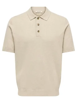 ONSLOUI Gestricktes Poloshirt