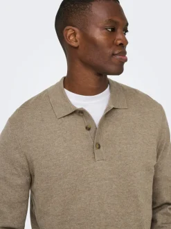 ONSLOUI Gestricktes Poloshirt