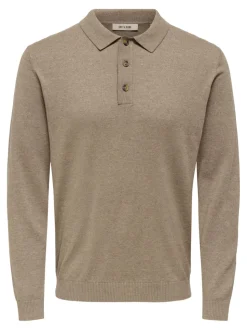 ONSLOUI Gestricktes Poloshirt