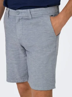 ONSMARK Normal geschnitten Leinen Shorts