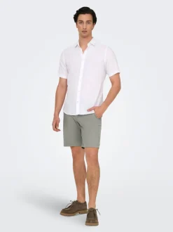 ONSMARK Normal geschnitten Leinen Shorts