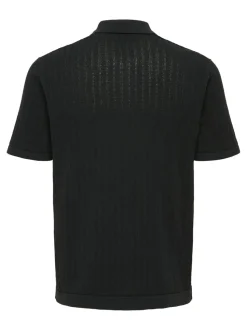 ONSMOON Gestricktes Poloshirt