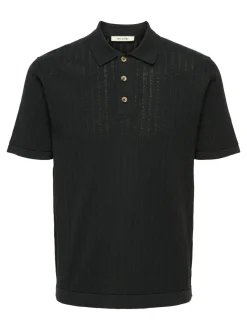 ONSMOON Gestricktes Poloshirt