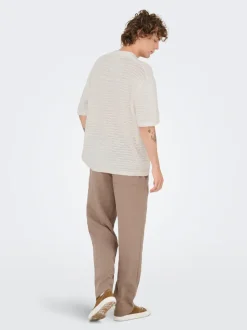 ONSTHIAGO Gestricktes Polo-Hemd