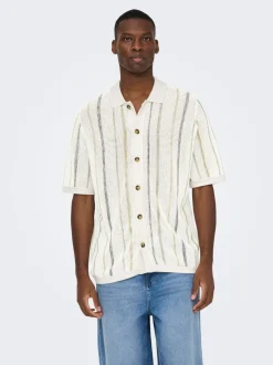ONSTOBBY Gestricktes Poloshirt