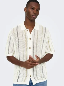 ONSTOBBY Gestricktes Poloshirt