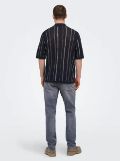 ONSTOBBY Gestricktes Poloshirt