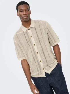 ONSTOBBY Gestricktes Poloshirt