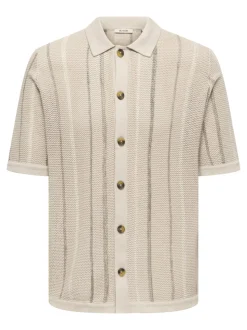 ONSTOBBY Gestricktes Poloshirt