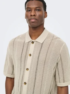 ONSTOBBY Gestricktes Poloshirt