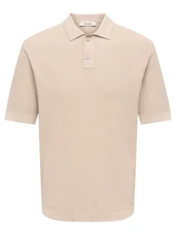 ONSTONY Gestricktes Poloshirt