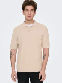 ONSTONY Gestricktes Poloshirt