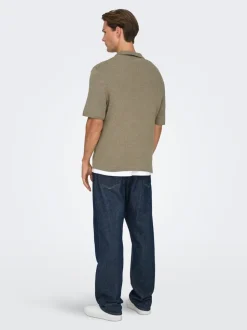 ONSTRAVIS Gestricktes Poloshirt