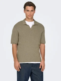 ONSTRAVIS Gestricktes Poloshirt