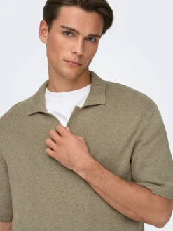 ONSTRAVIS Gestricktes Poloshirt
